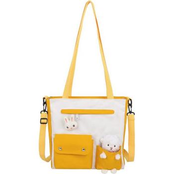 Women's Zippered Canvas Tote Bag