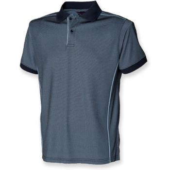 Henbury 5 Pack Men's CoolPlus Polo (Navy/Light Blue) – Size XXL
