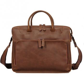 Leather Laptop Shoulder Bag for 14 Inch Devices
