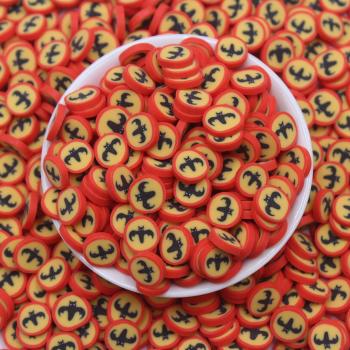 DIY Halloween Pumpkin Bat Clay Slices, 50g Pack