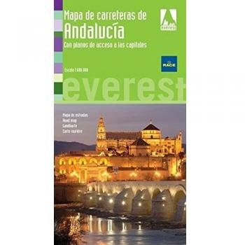 Mapa de carreteras de Andalucía: Con planos de acceso a las capitales. Escala 1:600.000.