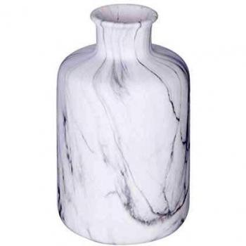 Marmoren-Vase „Atmosphera“ – Weiß, 17 cm, Einzelstück