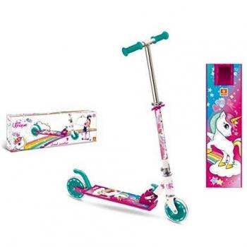Monopattino in alluminio per ragazze con design di unicorno e manubrio regolabile