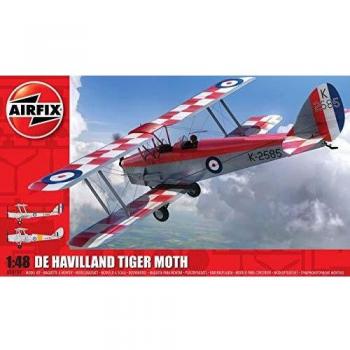De Havilland D.H.82a Tiger Moth Plastic Model, A04104, 1/48 Scale, Airfix