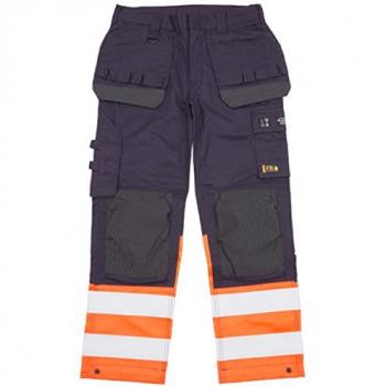 Pantaloni Lavoro Multinormativi Blu Navy/Arancione Fluorescente 1489 XL Corti FR(48) SE(C54)