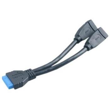 Akasa Intern USB 3.0 zu Extern USB 3.0 (0.15 m), Schnittstellenkabel