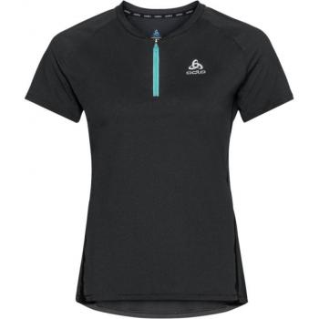 Odlo Vrouwelijk Short Sleeve T-shirt 1/2 Zip zwart