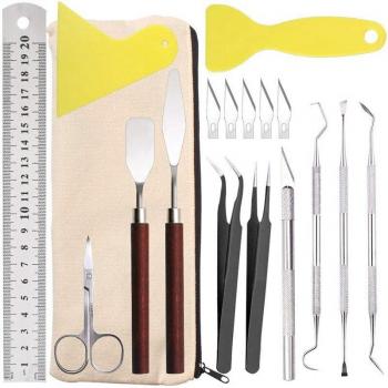 18 Pcs Paper Craft Weeding Tool Set with Storage Bag