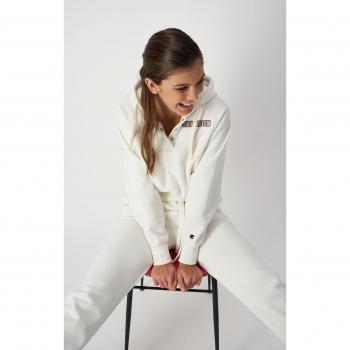 Felpa con cappuccio stile college con logo e interno felpato