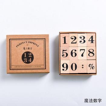 Timbre standard en bois semaine mois pour scrapbooking