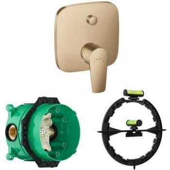 Baignoire enrobée Hansgrohe Talis E mitigeur encastré bronze
