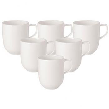 Afina Kaffeebecher 300 ml (weiß) – Villeroy & Boch 6‑er Pack