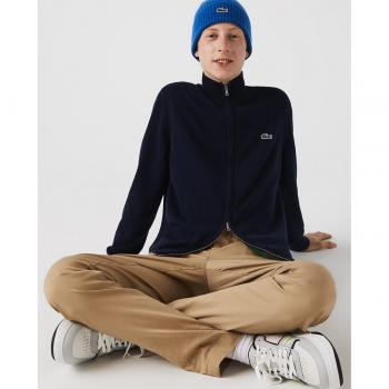 Sweat Lacoste zippé bleu nuit