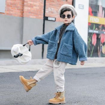 Veste en laine pour enfants avec poches C126