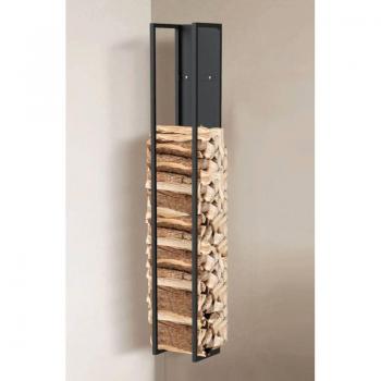 Porta Legno Interne Metallico Nera