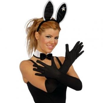 Guanti da maschera neri lunghi 45 cm per adulti