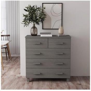 Kiefer-Hammer-Sideboard Hellgrau – 79 × 40 × 80 cm