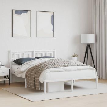 DEvidaxl Bett mit Kopfteil in Weiß 91x142x196 cm