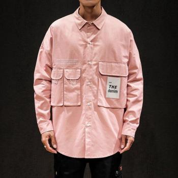 Chemise Hip Hop Noire Oversize pour Homme