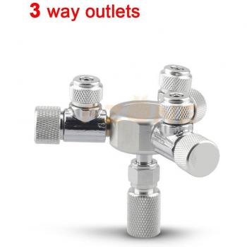 Aquarium CO2 System Splitter with Check Valve and Needle Valve