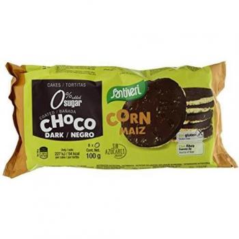Tortitas de Maiz y Chocolate Negro Sin Gluten 100g Santiveri