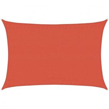 Terracotta Sunshade Sail 160 g/m² Rectangular 3.5x4.5 m HDPE
