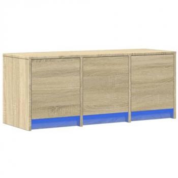 TV Cabinet with LED Sonoma Oak 97x34x40 cm Engineered Wood