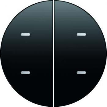 Berker 2-fach schwarze Tast-Abdeckung für R1/R3 Schalterprogramm