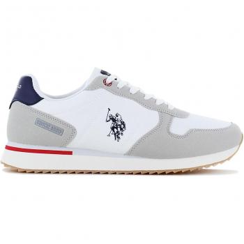 S.U.A. POLO ASSN. scarpe bianche 001A-WHI-BLU04