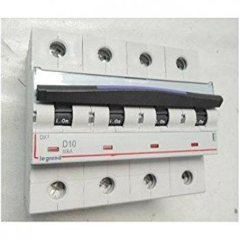 Disjoncteur Legrand 410225 10A 4P 50kA 400V courbe D