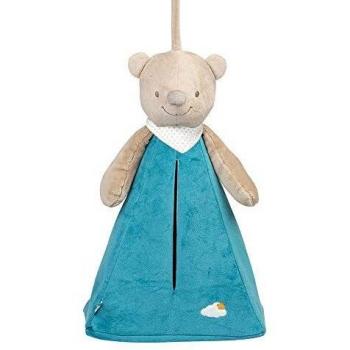 Nattou Porta Pannolini Orso Basile, 60 x 33 x 12 cm, Blu/Beige
