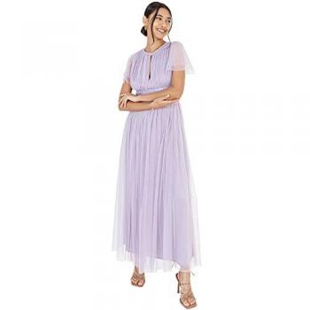 Women’s Anaya Recycled Keyhole Midaxi Dress – Lilac, Size 24