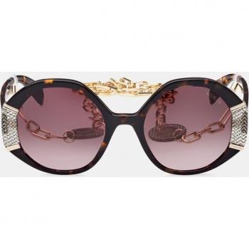 Guess Women's Stylish Sunglasses Brown Mirrored Lenses 54MM