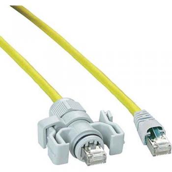 Cordon réseau industriel E‑Dat V6 RJ45 IP67/IP20 – 1 m