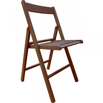 Sedia Listellare Pieghevole In Legno Di Noce Da Giardino Con Braccioli Regolabili