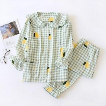 Plaid Maternity Pajama Set for Pregnant Women
