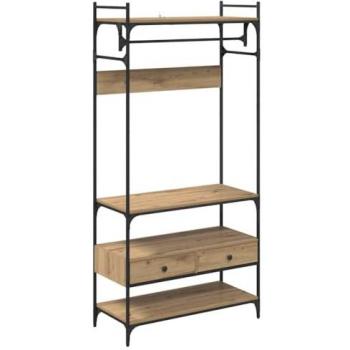 Guardaroba con ripiano rovere 89x39x184,5 cm