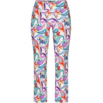 Stehmann Stoffhose Ina16-650 6/8 Länge, floral mit leichtem Ausstülpen