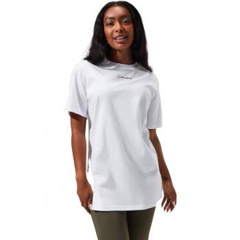 Berghaus Women's Boyfriend Logo Short Sleeve T-Shirt, UK Size 10, Pure White