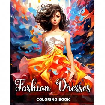 Fashion Dresses Coloring Book