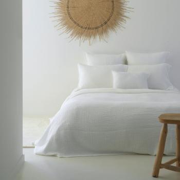 Couverture légère Maison d’été – Gaze de coton blanc 255×270 cm