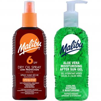 Crema Ulei Bronzant Malibu SPF 6 200 ml con Gel Aloe Recupero 200 ml