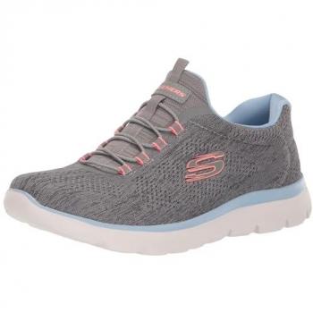 Slip-On Sneaker für Damen SKECHERS SUMMITS-FUN FLARE in Grau-Rosa