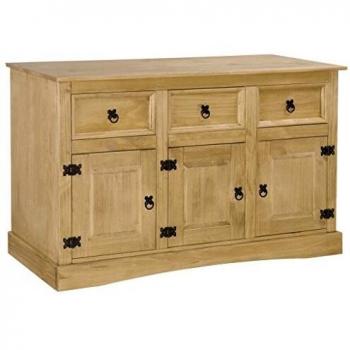 VidaXL Sideboard Solid Mexican Pinewood Corona Range 132x43x78 cm