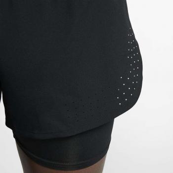 Shorts Femme Nike 2en1 Eclipse Noir/Reflective Silver FR : S