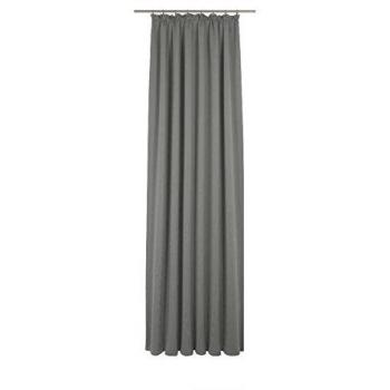 Vorhang ADAM Uni Light Collection Gr. 3, dunkelgrau, B:145cm H:225cm, Bio-Baumwolle