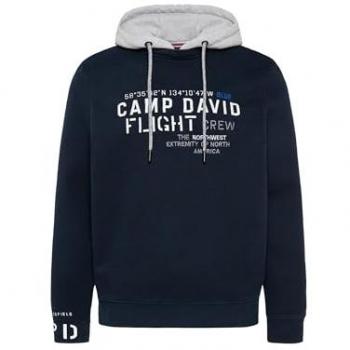 CAMP DAVID Kapuzensweatshirt, blau, Herren, Gr. M
