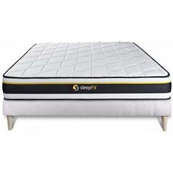 Ensemble 140x190 Matelas très ferme + sommier kit Blanc