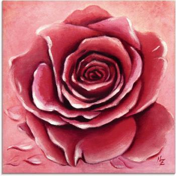 Kunstglas „Rote Rose“ – Artland, quadratisch, 50 cm