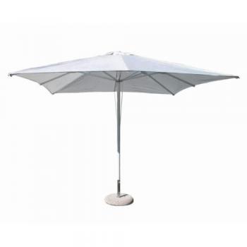 Ombrellone da Giardino 3x3 in Alluminio Antivento con Telo in Poliestere Tortora
